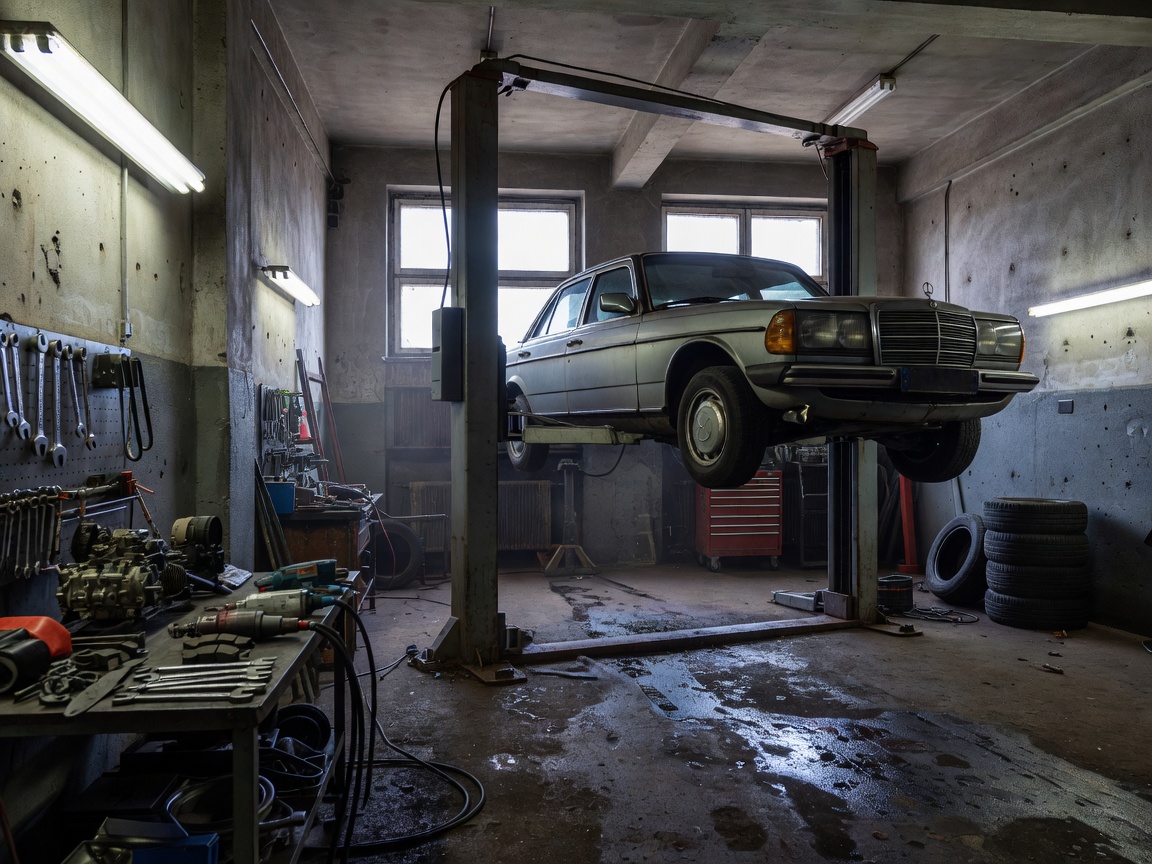 Autowerkstatt in Friedrichshain mit Hebebühne