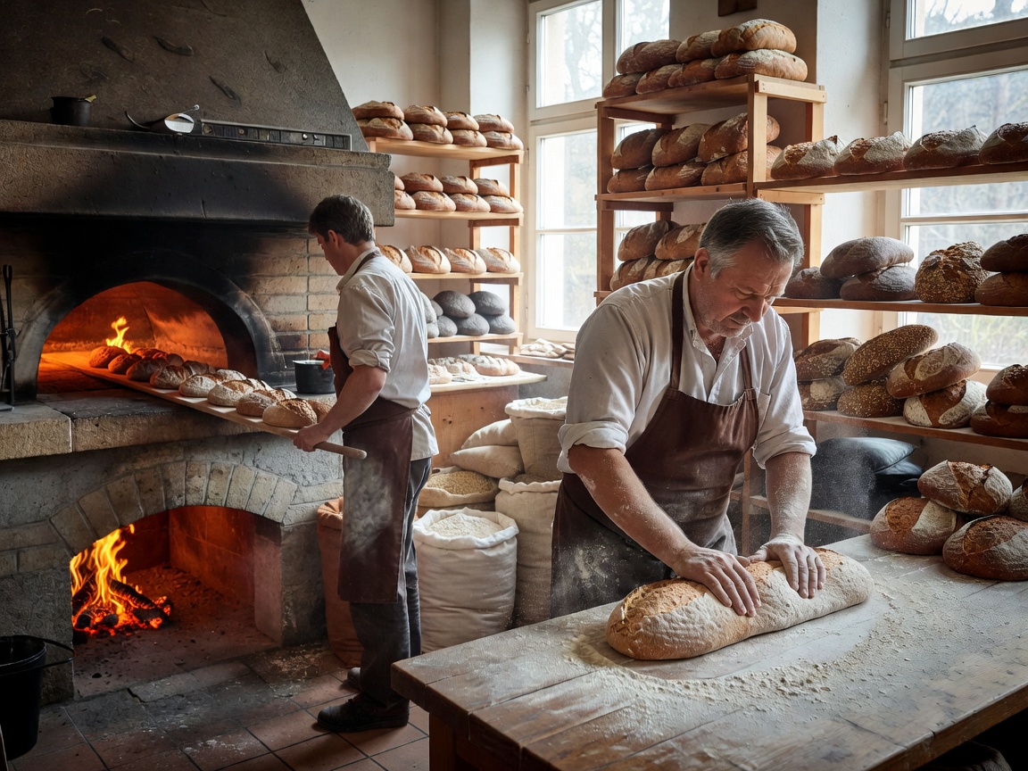 Auslage mit Bio-Backwaren bei Ankerbrot
